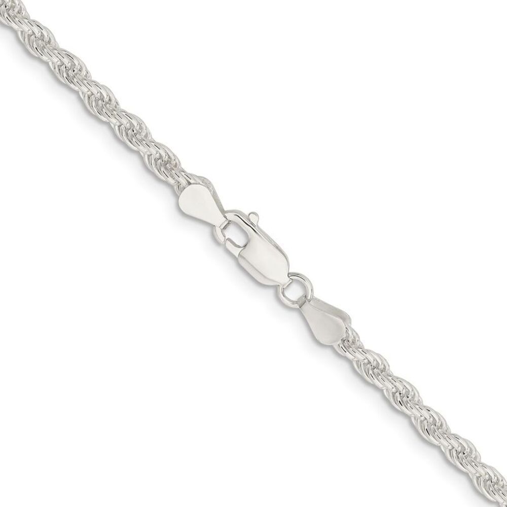 Kazi Luxury Sterling Silver 4.5mm Solid Rope Chain - image 3